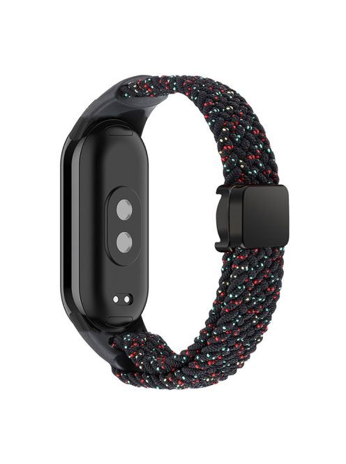 Magnetic Braided Nylon Strap for Xiaomi Mi Band 9 NFC / Mi Band 9 / Smart Band 8 NFC / Smart Band 8 Replacement Watch Band - Stars Black