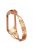 Metal Watch Strap with Diamond Decor X-shaped Steel Strap Replacement for Xiaomi Mi Band 4/3 - Rose Gold