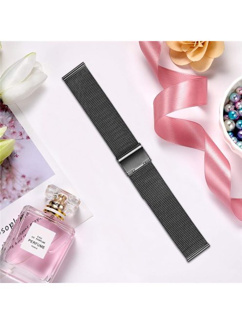 Milanese Stainless Steel Fine Mesh Smart Watch Strap for Xiaomi Mi Watch - Black