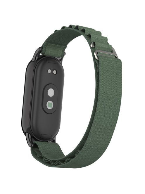 Nylon Watch Band for Xiaomi Mi Band 9 NFC / Mi Band 9 / Smart Band 8 NFC / Smart Band 8 Wrist Strap with Black Connector - Army Green