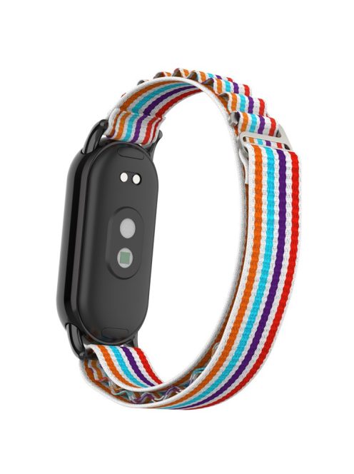 Nylon Watch Band for Xiaomi Mi Band 9 NFC / Mi Band 9 / Smart Band 8 NFC / Smart Band 8 Wrist Strap with Black Connector - Colorful