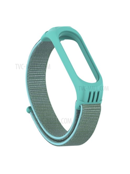 Nylon Weaven Loop Fastener Smart Bracelet Band Replacement for Xiaomi Mi Band 5 - Blue Sea