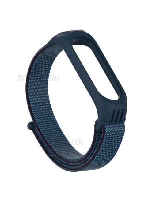 Nylon Weaven Loop Fastener Smart Bracelet Band Replacement for Xiaomi Mi Band 5 - Deep Grey