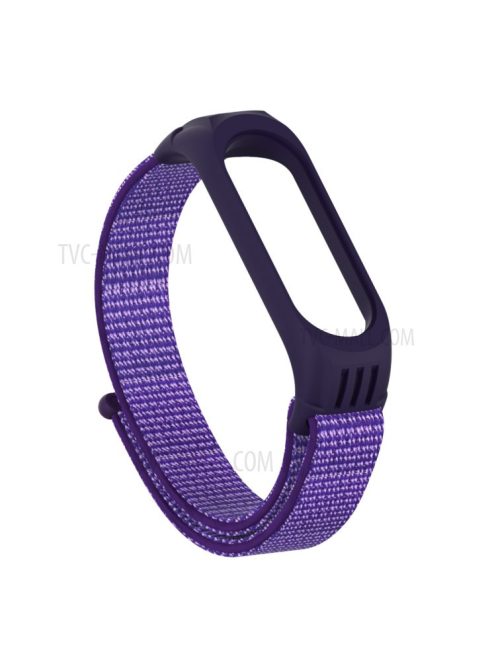 Nylon Weaven Loop Fastener Smart Bracelet Band Replacement for Xiaomi Mi Band 5 - Lavender