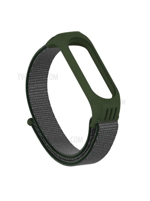 Nylon Weaven Loop Fastener Smart Bracelet Band Replacement for Xiaomi Mi Band 5 - Olivine