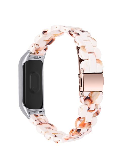 Oval Resin Smart Watch Wrist Band Replacement Strap for Xiaomi Mi Band 3/Band 4 - Nougat Pattern