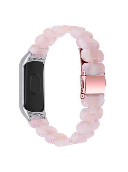 Oval Resin Smart Watch Wrist Band Replacement Strap for Xiaomi Mi Band 3/Band 4 - Pink