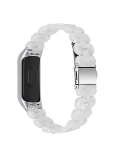   Oval Resin Smart Watch Wrist Band Replacement Strap for Xiaomi Mi Band 3/Band 4 - White