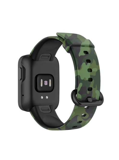 Pattern Printed Watchband Silicone Adjustable Smart Watch Strap for Xiaomi Redmi Watch / Mi Watch Lite - Camouflage Green