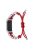 Pearl Decor Adjustable Braided Rope Replacement Watchband Smart Watch Wrist Strap for Xiaomi Mi Band 5/6 - Red