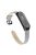 Quality Genuine Leather Watch Band Strap [Black Frame] for Xiaomi Mi Band 5 - Grey