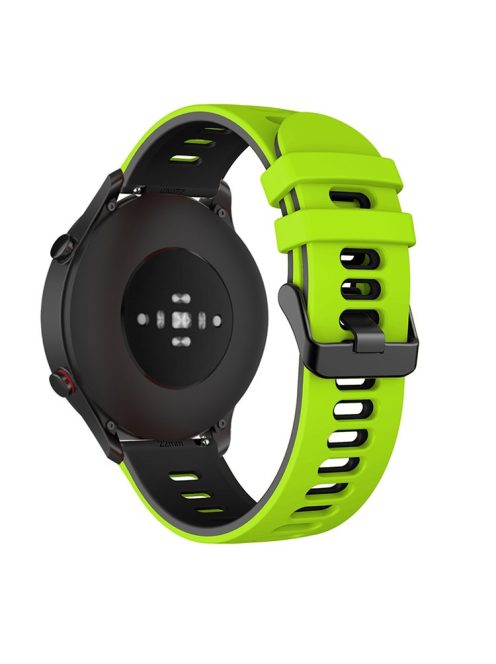 Replacement Smart Watch Strap Silicone Wrist Band 22mm for Xiaomi Mi Watch Color Sports - Lime/Black