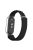 Replacement Watch Band for Xiaomi Mi Band 9 NFC / Mi Band 9 / Smart Band 8 NFC / Smart Band 8 Nylon Wrist Strap with Silver Connector - Black