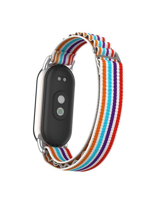 Replacement Watch Band for Xiaomi Mi Band 9 NFC / Mi Band 9 / Smart Band 8 NFC / Smart Band 8 Nylon Wrist Strap with Silver Connector - Colorful