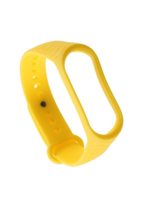 Rhombus Texture Soft TPU Sports Bracelet Replacement for Xiaomi Mi Smart Band 4 / Mi Band 3 - Yellow