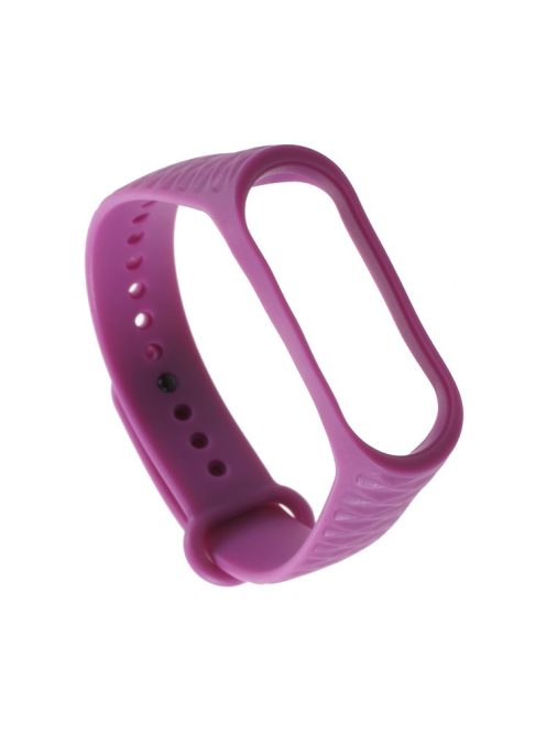 Rhombus Texture Soft TPU Wrist Sports Bracelet for Xiaomi Mi Smart Band 4 / Mi Band 3 - Purple