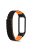 Silicone Magnetic Suction Watch Strap Replacement Wristband for Xiaomi Mi Band 5/6/7 - Black/Orange