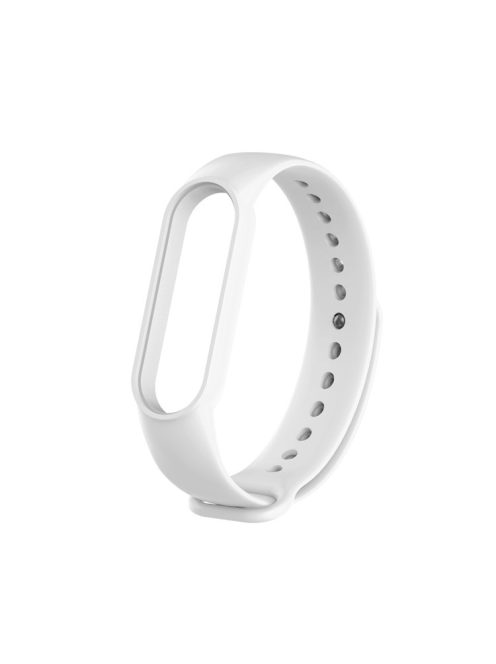 Silicone Strap Replacement for Xiaomi Mi Band 5 / 6 / 7 - White