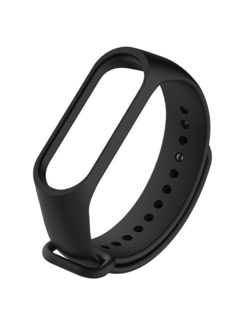 Single-color Silicone Wrist Band Replacement for Xiaomi Mi Band 4 - Black