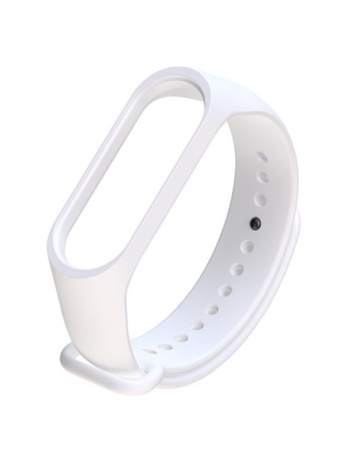 Single-color Silicone Wrist Band Replacement for Xiaomi Mi Band 4 - White