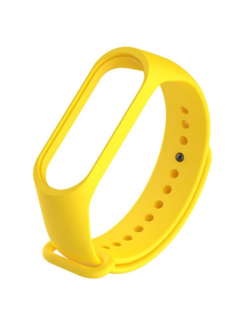 Single-color Silicone Wrist Band Replacement for Xiaomi Mi Band 4 - Yellow