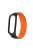 Soft Silicone Magnetic Watch Band Strap + Watch Case Cover Replacement for Xiaomi Mi Band 5/6/7 - Black/Orange