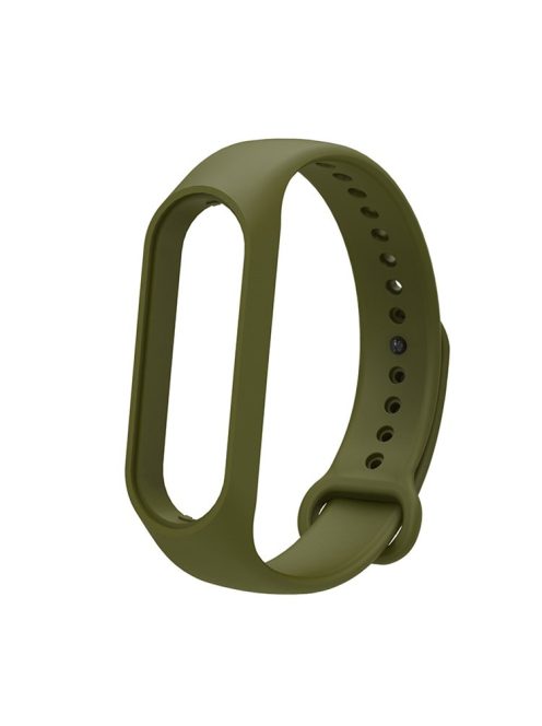 Soft TPU Watch Band for Xiaomi Mi Band 7, Adjustable Wrist Strap Bracelet Replacement - Army Green