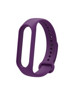   Soft TPU Watch Band for Xiaomi Mi Band 7, Adjustable Wrist Strap Bracelet Replacement - Purple