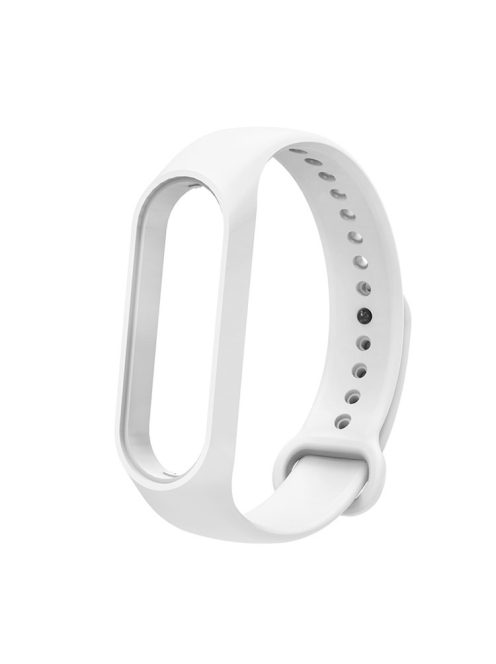 Soft TPU Watch Band for Xiaomi Mi Band 7, Adjustable Wrist Strap Bracelet Replacement - White