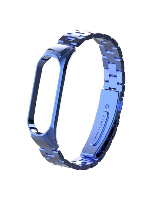 Solid Stainless Steel Metal Smart Watch Band for Xiaomi Mi Smart Band 4 - Blue