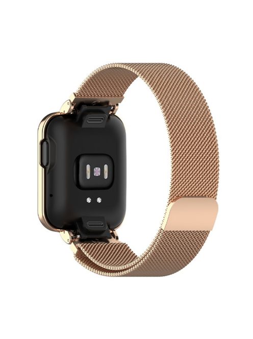 Stainless Steel Magnetic Absorption Watch Band Wrist Strap for Xiaomi Redmi Watch / Mi Watch Lite - Rose Gold