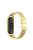 Stainless Steel Replacement Smart Watch Strap Watchband for Xiaomi Mi Band 5/6 - Gold