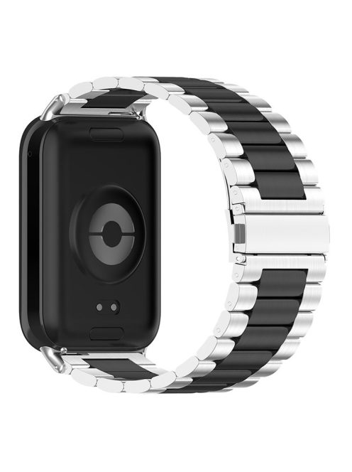 Stainless Steel Watch Band for Xiaomi Smart Band 8 Pro Watch Strap with Tool, Spring Bar - Silver / Black / Silver