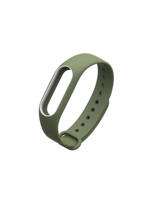 TPU Anti-lost Watch Band Replacement for Xiaomi Mi Band 2 - Army Green + White