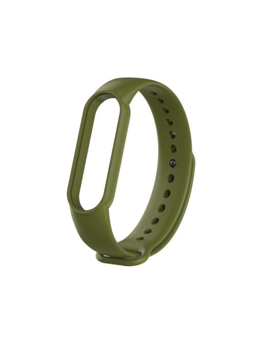 TPU Smart Watch Replacement Strap for Xiaomi Mi Band 5/6/7 - Army Green