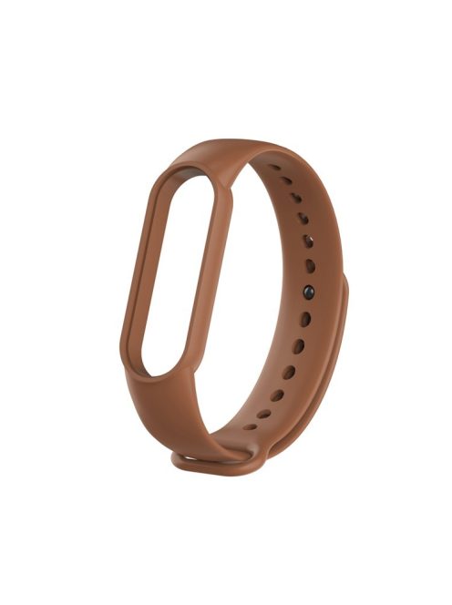 TPU Smart Watch Replacement Strap for Xiaomi Mi Band 5/6/7 - Brown