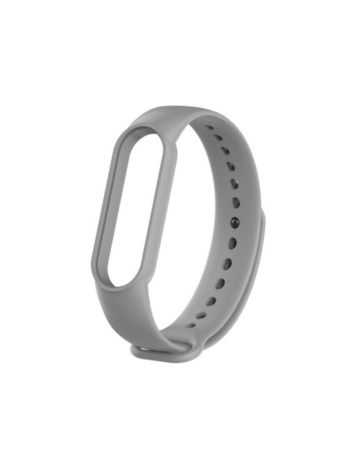 TPU Smart Watch Replacement Strap for Xiaomi Mi Band 5/6/7 - Light Grey