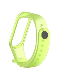   Translucent Silicone Smart Watch Strap Replacement Watchband for Xiaomi Mi Band 3/4 - Transparent Green