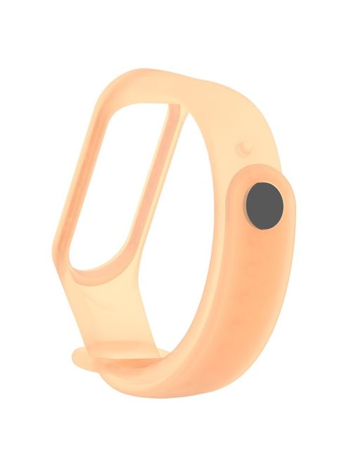 Translucent Silicone Smart Watch Strap Replacement Watchband for Xiaomi Mi Band 3/4 - Transparent Orange