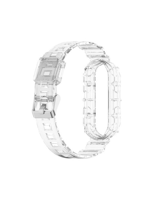 Transparent TPU Watchband Strap Integrated Wristband Replacement for Xiaomi Band 5/6 - Transparent