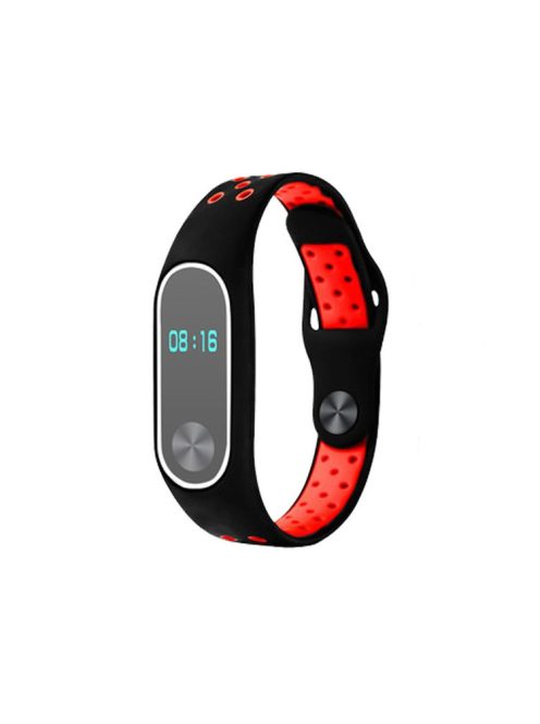 Two-tone Silicone Watch Band Strap for Xiaomi Mi Band 2 - Red