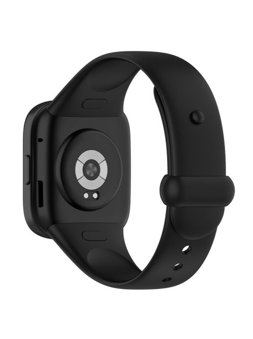 Watch Band for Xiaomi Redmi Watch 3 Soft Silicone Strap with Button Buckle - Black