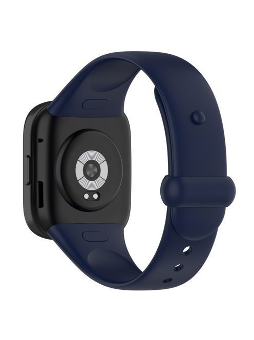 Watch Band for Xiaomi Redmi Watch 3 Soft Silicone Strap with Button Buckle - Dark Blue / Dark Blue