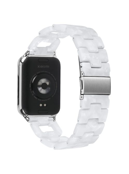 Watch Strap for Xiaomi Redmi Watch 4 D-Shape Resin Replacement Watchband - Pearl White