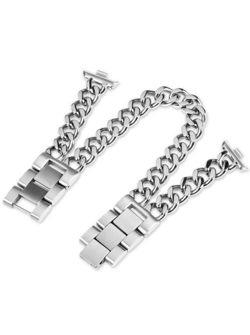 Watch Strap for Xiaomi Redmi Watch 4 Double-Circle Band Stainless Steel Bracelet - Silver