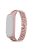 X Design Stainless Steel Watch Strap for Xiaomi Mi Band 5/6 Watchband with Rhinestone Decor - Pink