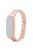 X Design Stainless Steel Watch Strap for Xiaomi Mi Band 5/6 Watchband with Rhinestone Decor - Rose Gold