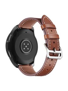   XIAOMI YOUPIN for Haylou LS02 / RS4 Plus LS11 20mm Watch Bands Replacement Strap Textured Genuine Leather Adjustable Wrist Strap - Brown