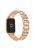 Zinc Alloy Watch Strap for Xiaomi Redmi Watch 4 S-Shape Texture Rhinestone Decor Bracelet - Rose Gold