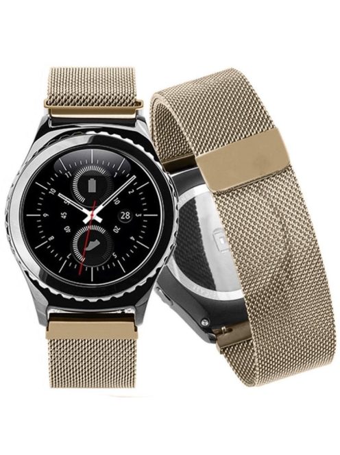 20mm Magnetic Milanese Loop Metal Watch Bracelet for Huawei Watch 2 - Champagne Gold